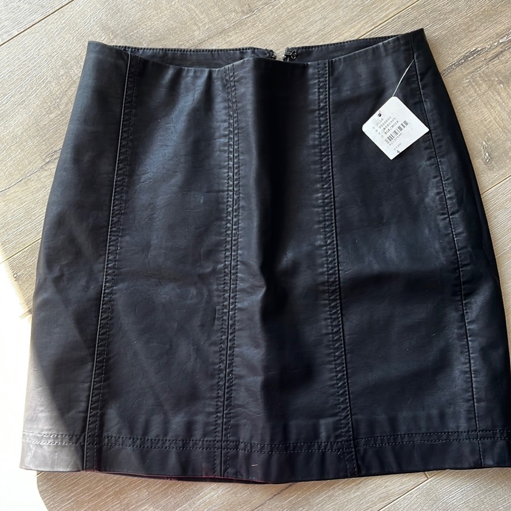 Free People Leather Skirt - Never Worn